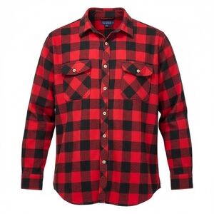 Design In Italy Buffalo Plaid Button Down Shirt Mens LG